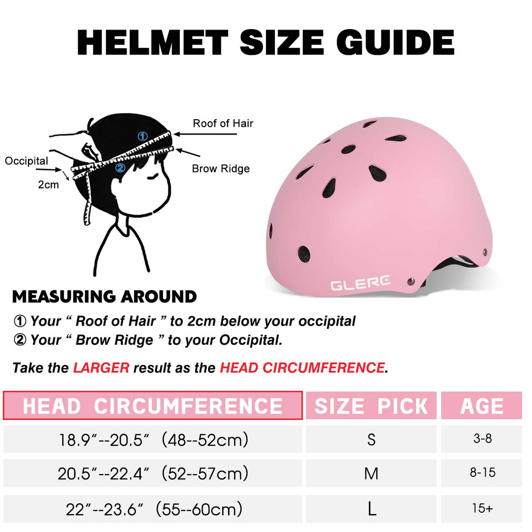 bike helmet size chart age Glerc Kids Bike Helmet M Size