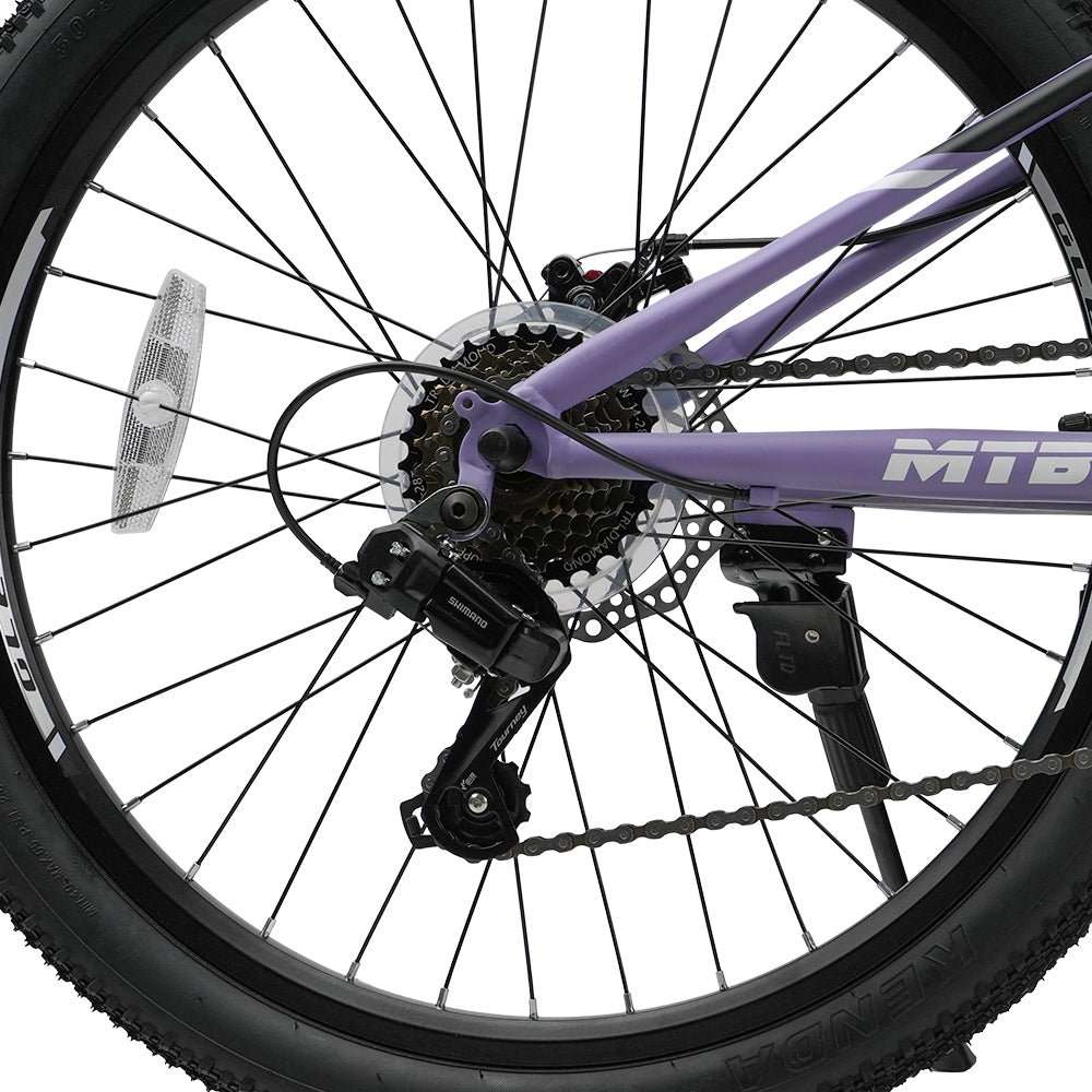 Glerc 24" Kids Mountain Bike with Shimano 7-Speed & Disc Brakes - Apex