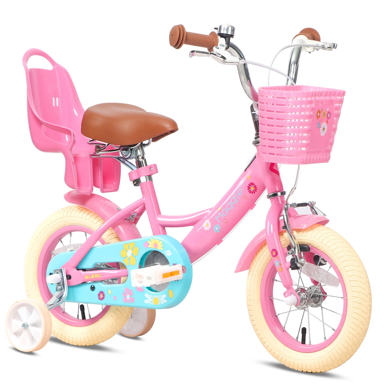Glerc Cute Bike with Training Wheels and Basket GlercBikesUK